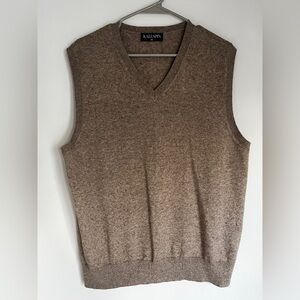 Men's Wool/Cashmere Sweater Vest size Medium | Kallspin  | natural Fibers